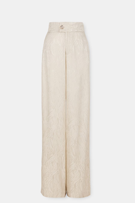 Pantalone sa diskretnim floralnim dezenom Tiffany Production